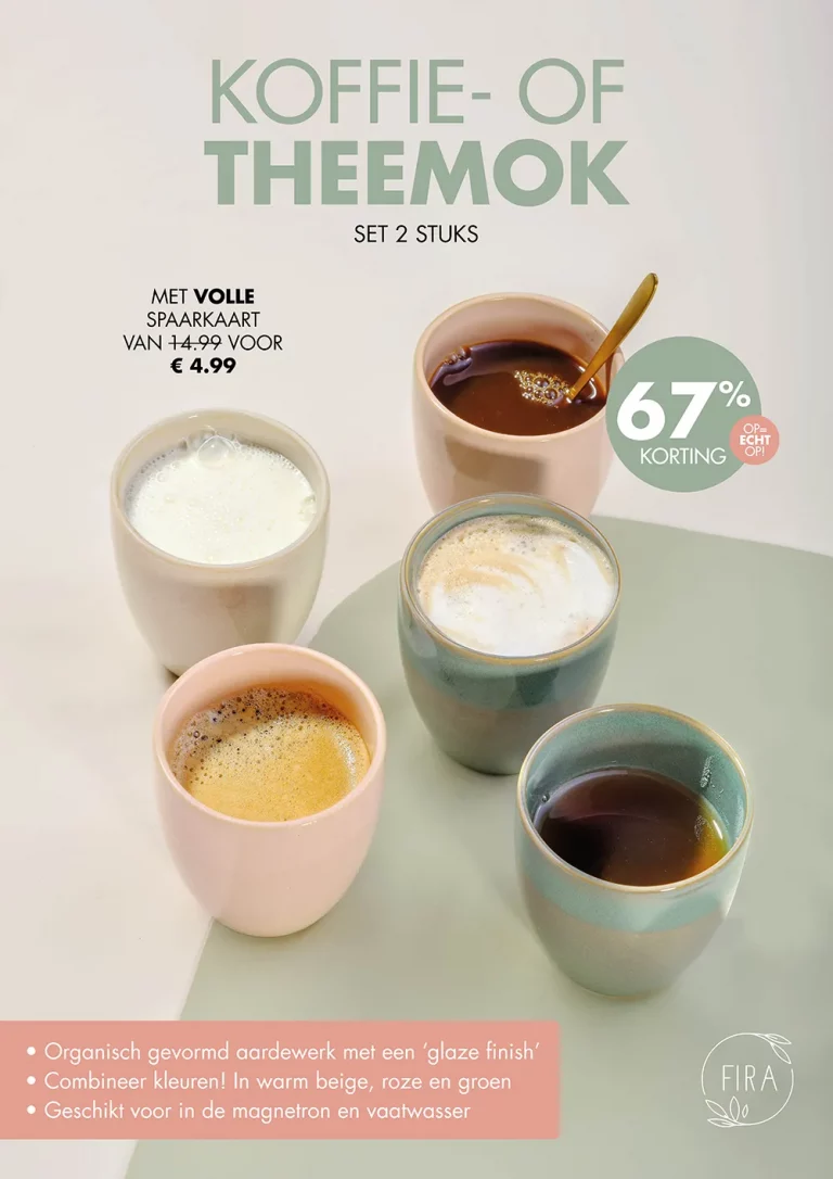 FIRA servies mokken - diverse kleuren